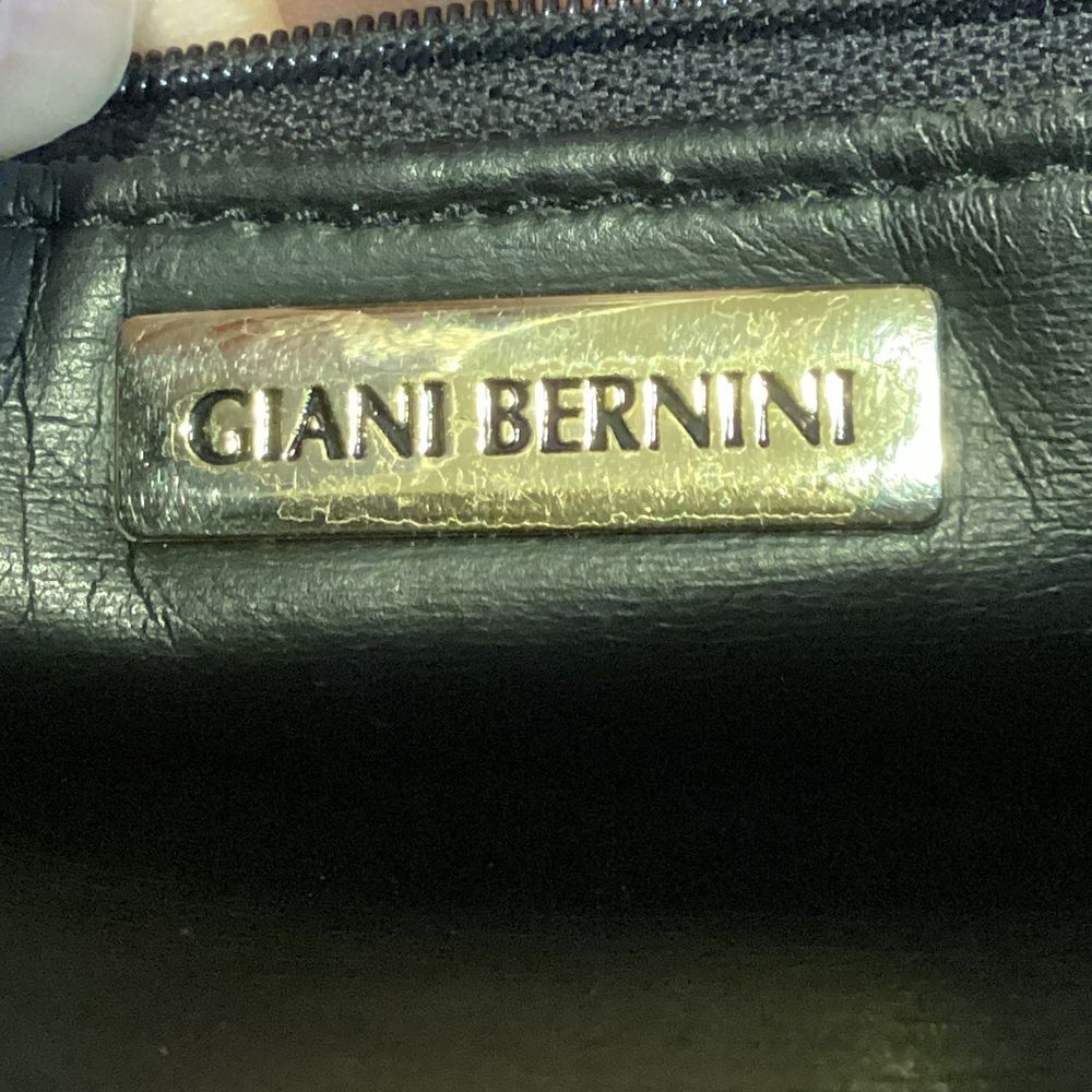 Giani Bernini Genuine Leather Black Shoulder Strap Handbag Purse - Picture 9 of 10